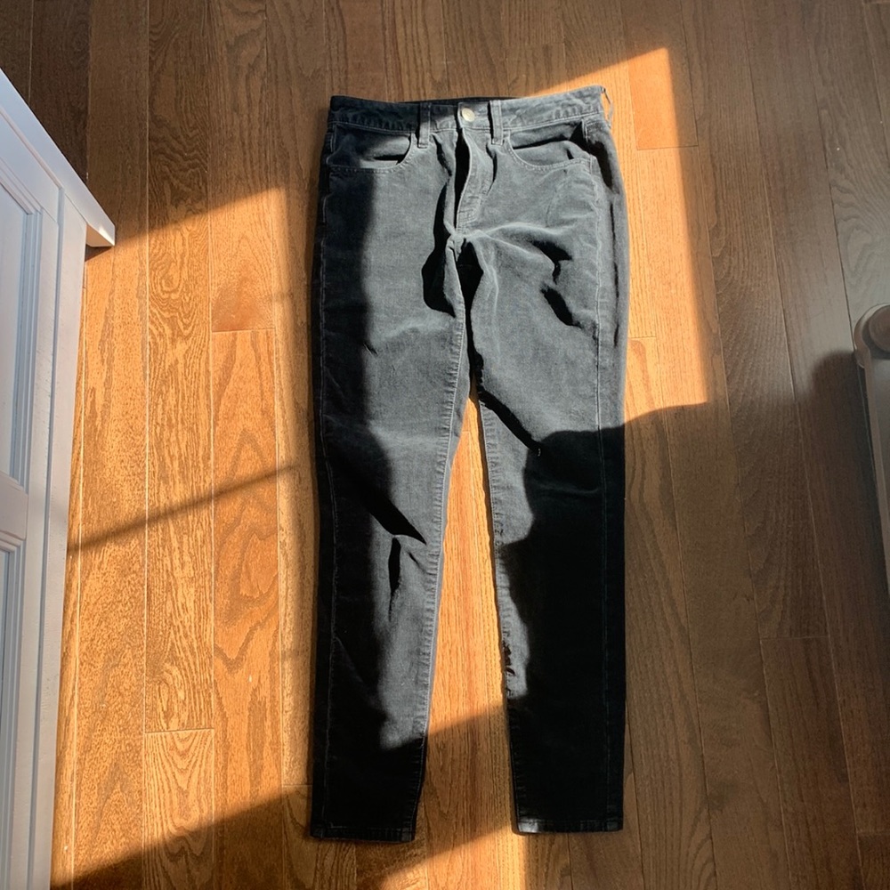 corduroy type black jeans